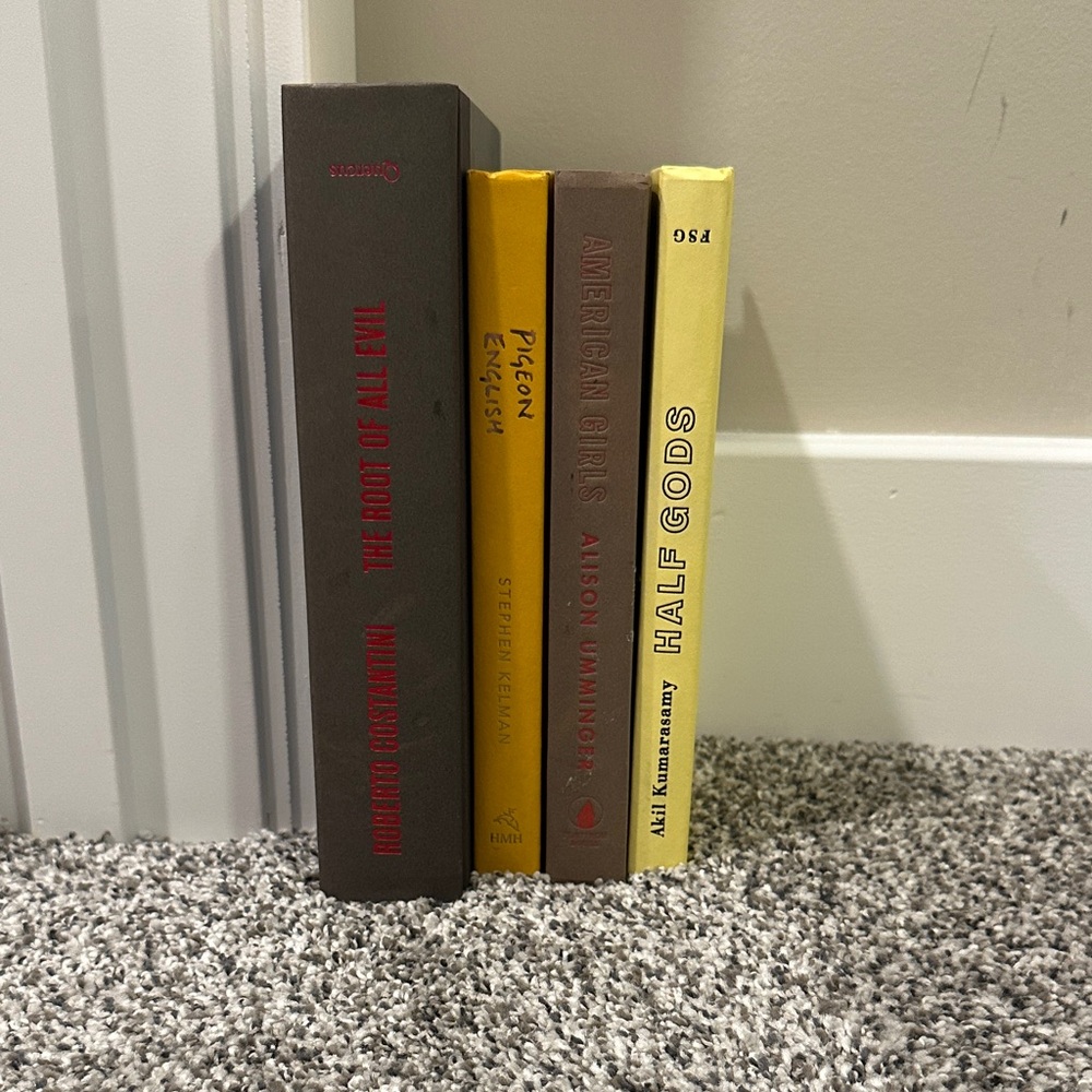 Decorative Book Bundle #6 - Gray and Yellow Book Collection